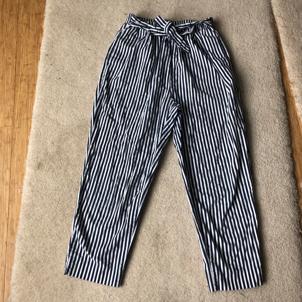 Zara Belted Stripe Pant